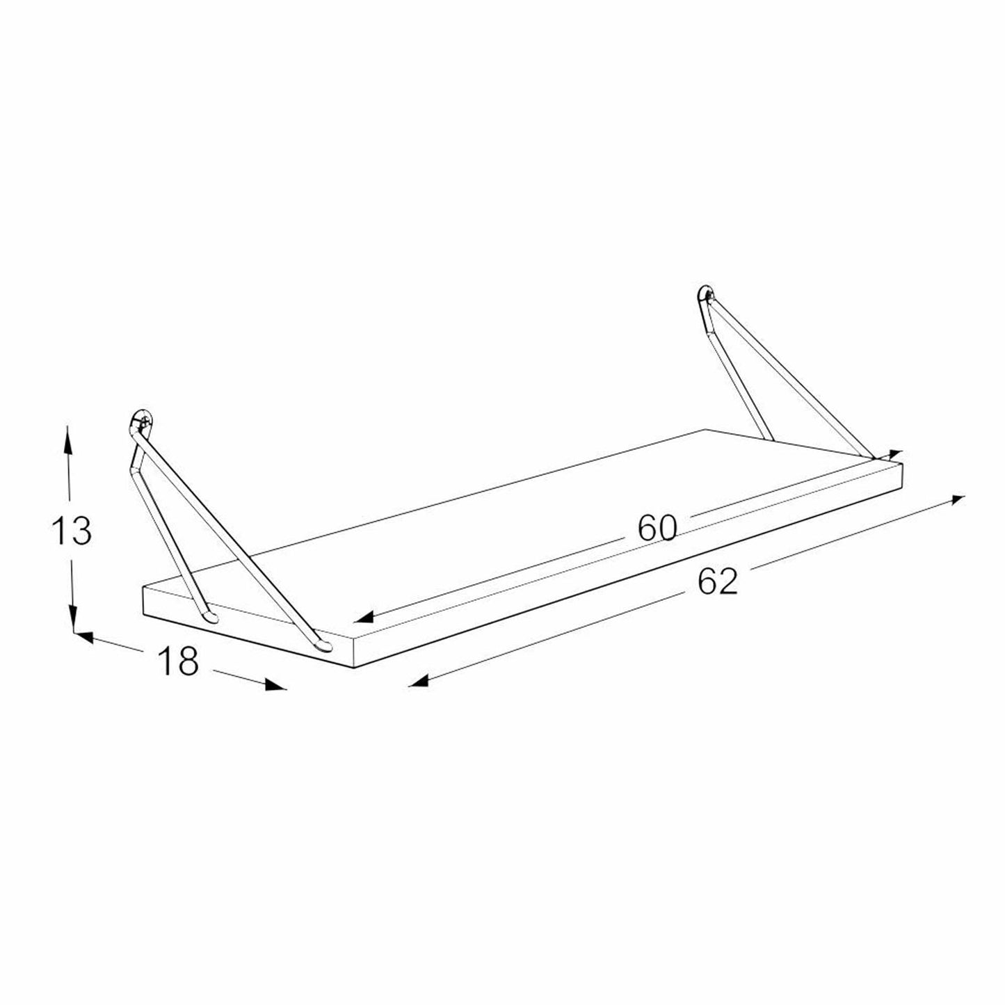 Homedora Alice Tekli Modern Raf Siyah