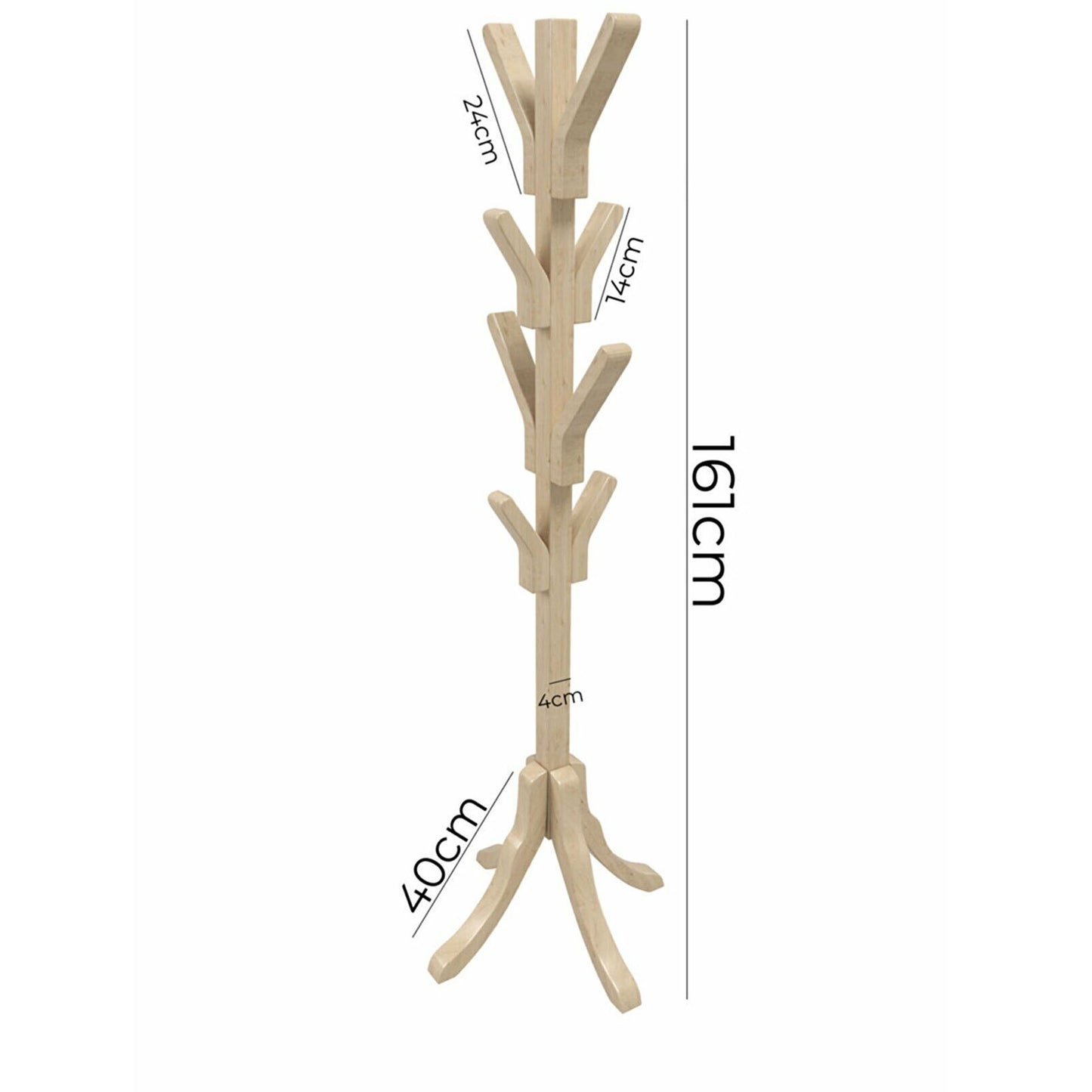 Homedora Axel Ahşap Ayaklı Gürgen Askılık