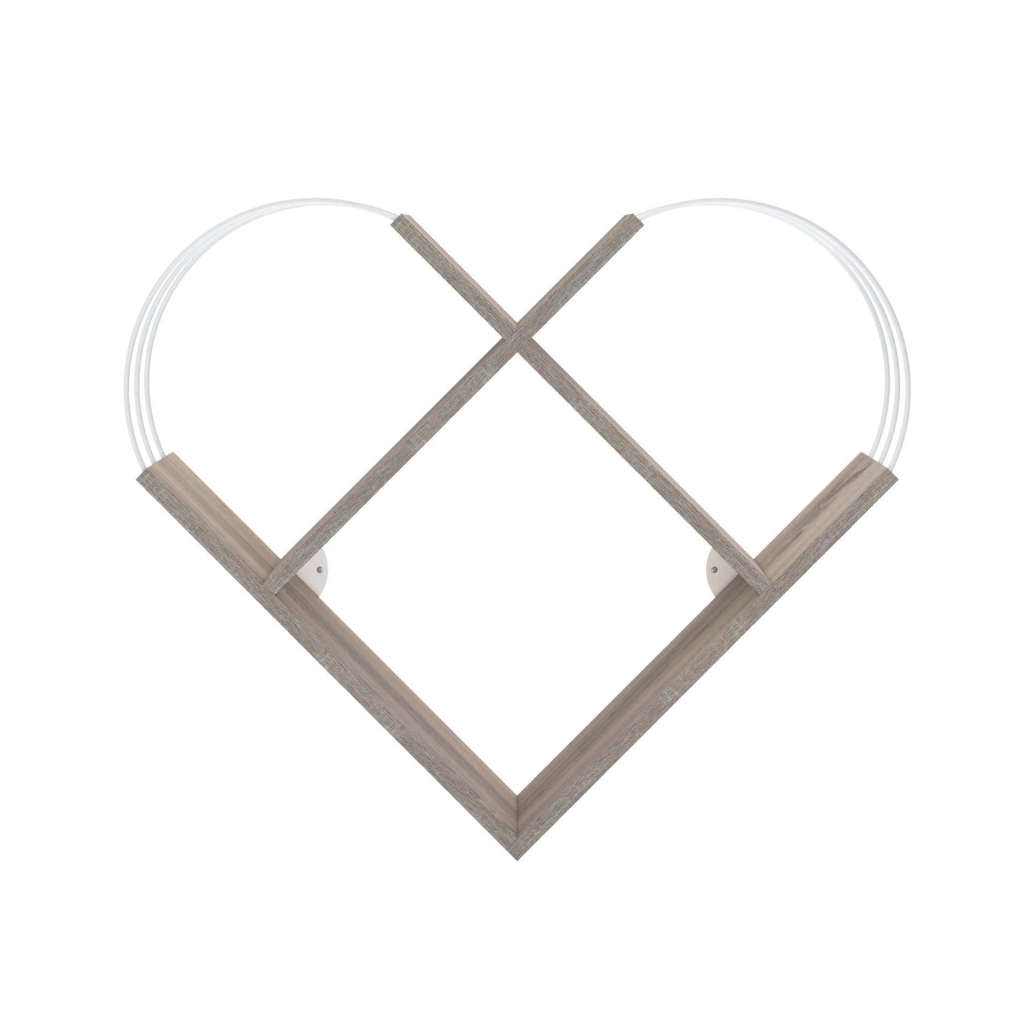 Kalp Duvar Rafı Sonoma-Beyaz