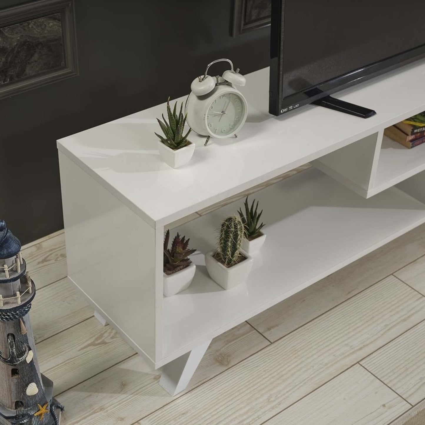 Homedora Parma TV Sehpası Beyaz